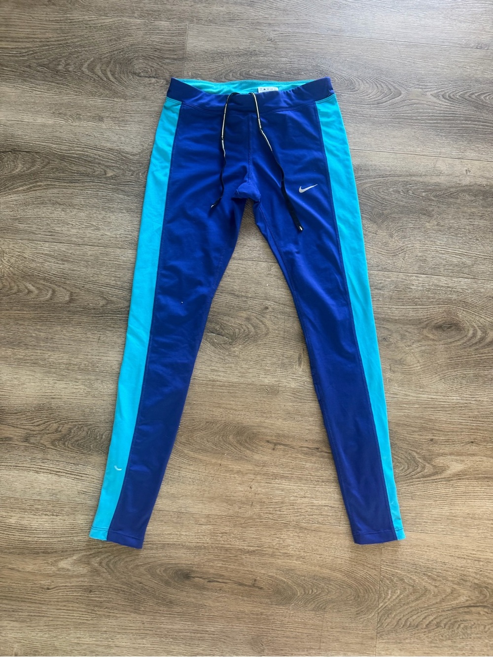 Nike Royal Blue and Teal Performance Running Leggings